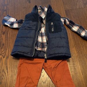 Little Lad flannel shirt and vest outfit